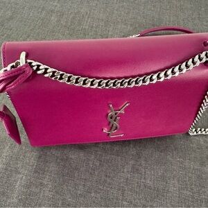 Yves Saint Laurent Pink Chain Shoulder Bag